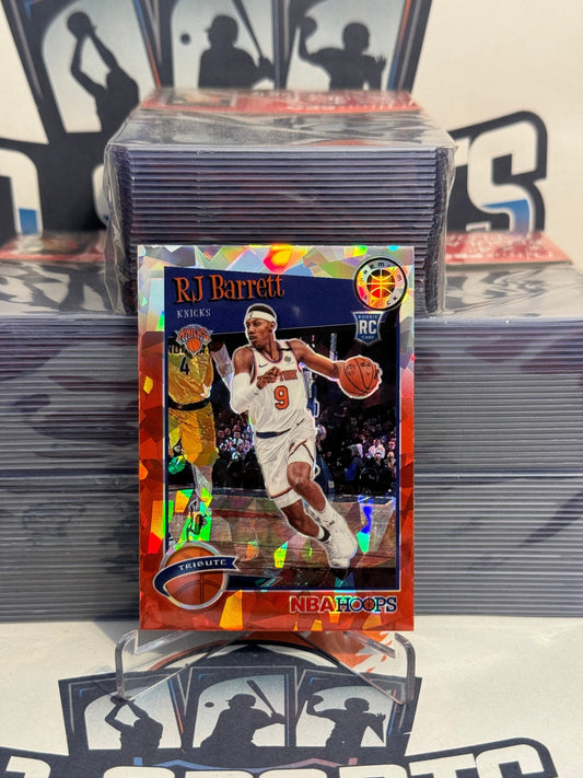 2019 Hoops Premium Stock (Red Ice Prizm, Tribute) RJ Barrett Rookie #298