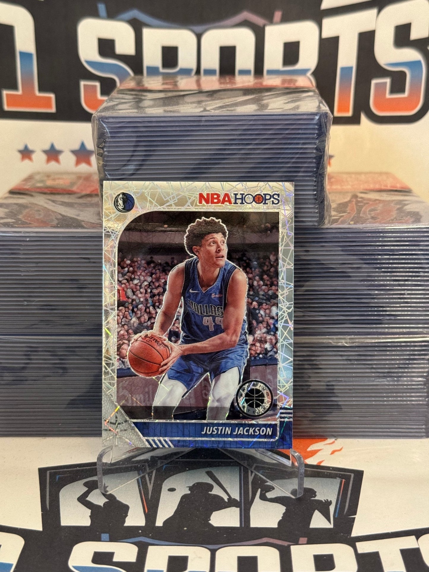 2019 Hoops Premium Stock (Silver Laser Prizm) Justin Jackson #44