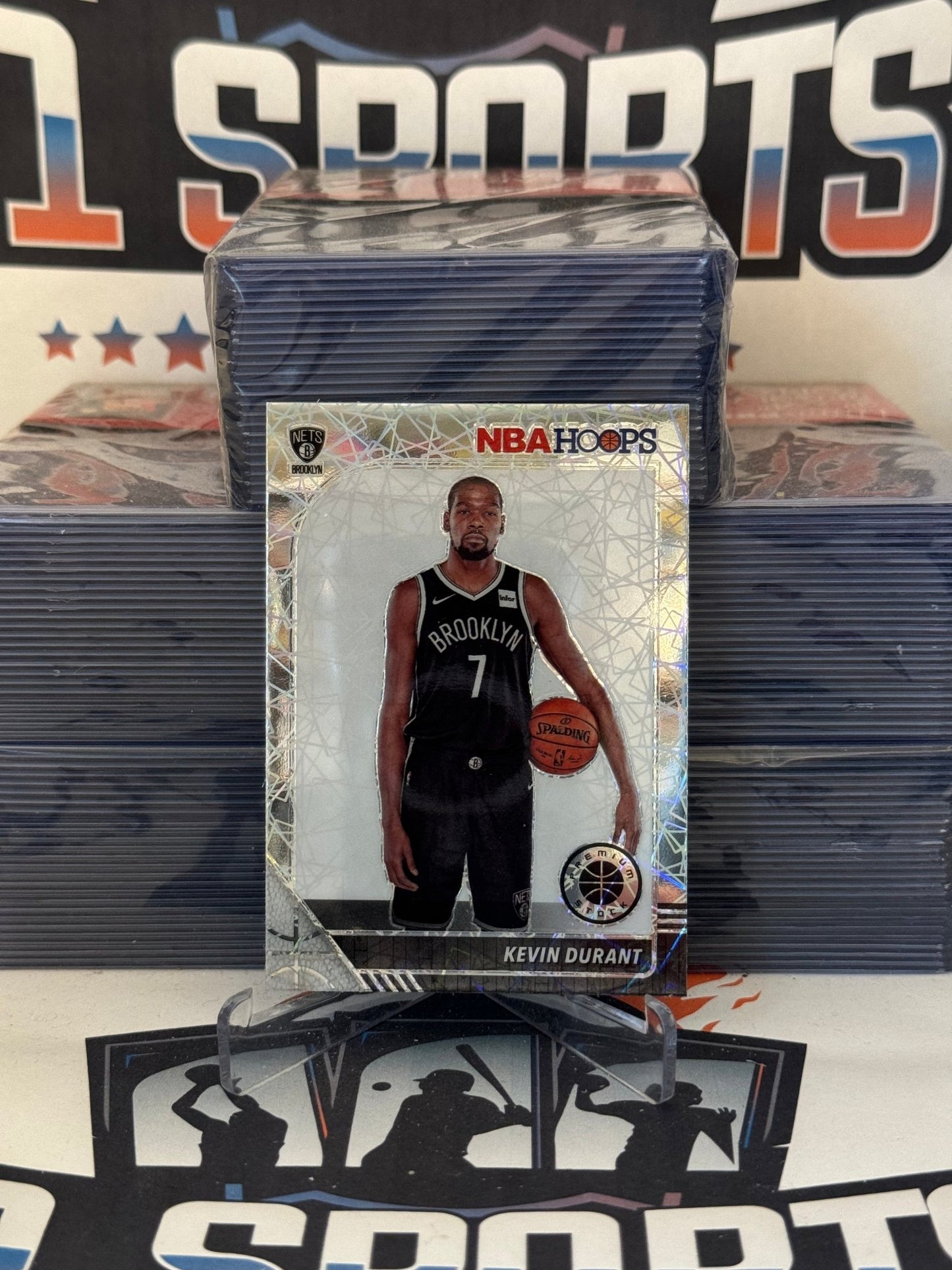 2019 Hoops Premium Stock (Silver Laser Prizm) Kevin Durant #61