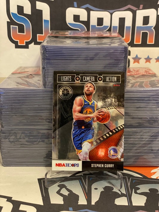 2019 NBA Hoops Premium Stock (Lights, Camera, Action) Stephen Curry #2