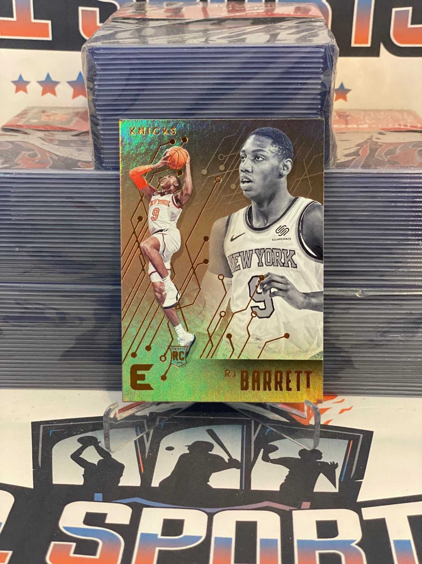 2019 Panini Chronicles (Bronze, Essentials) RJ Barrett Rookie #225