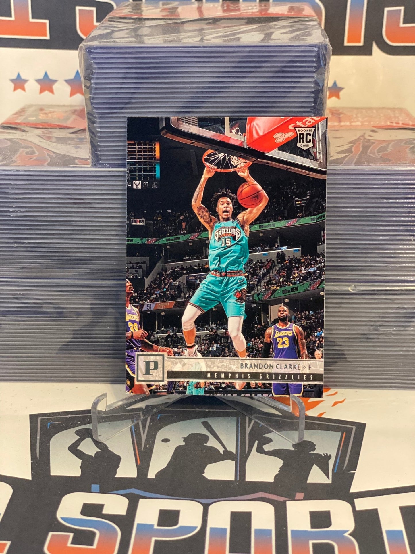 2019 Panini Chronicles (LeBron James in Back, Panini) Brandon Clarke Rookie #134