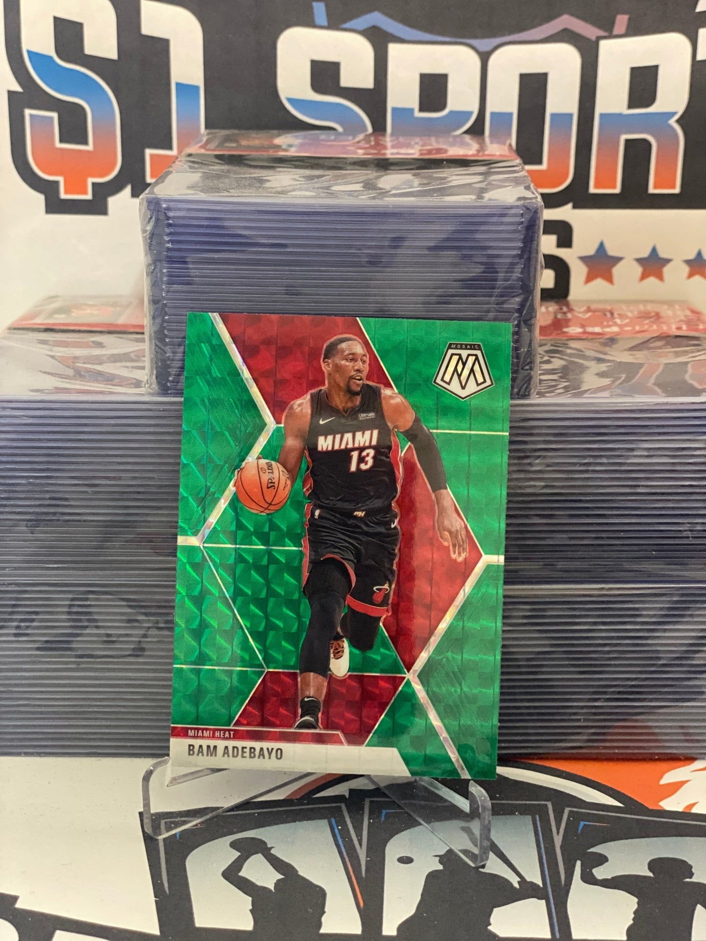 2019 Panini Mosaic (Green Prizm) Bam Adebayo #150