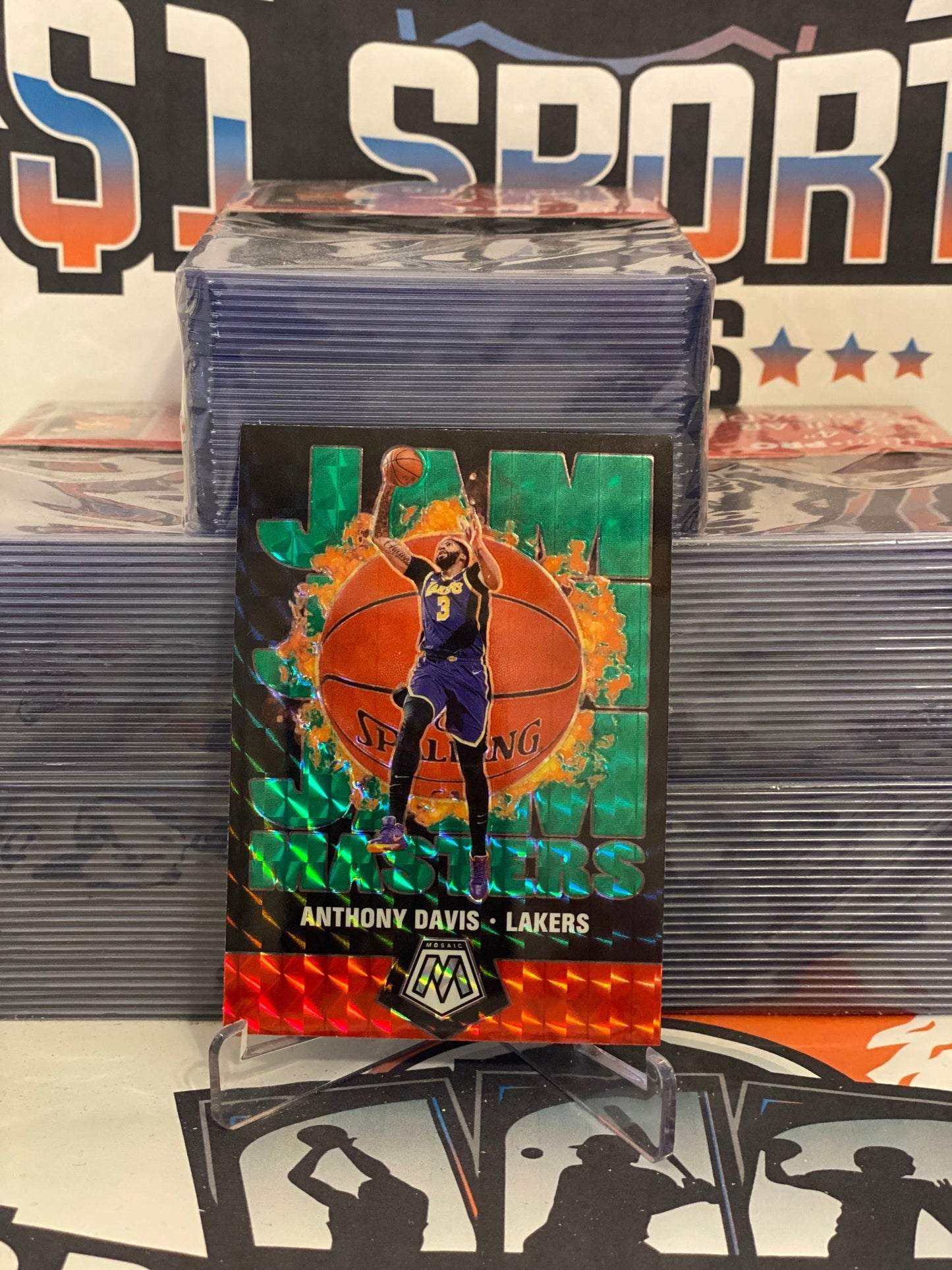 2019 Panini Mosaic (Green Prizm, Jam Masters) Anthony Davis #17