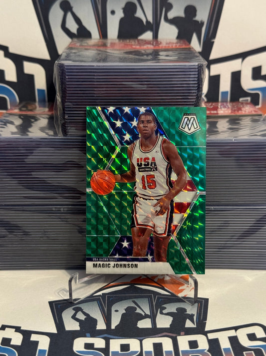 2019 Panini Mosaic (Green Prizm, USAB) Magic Johnson #255