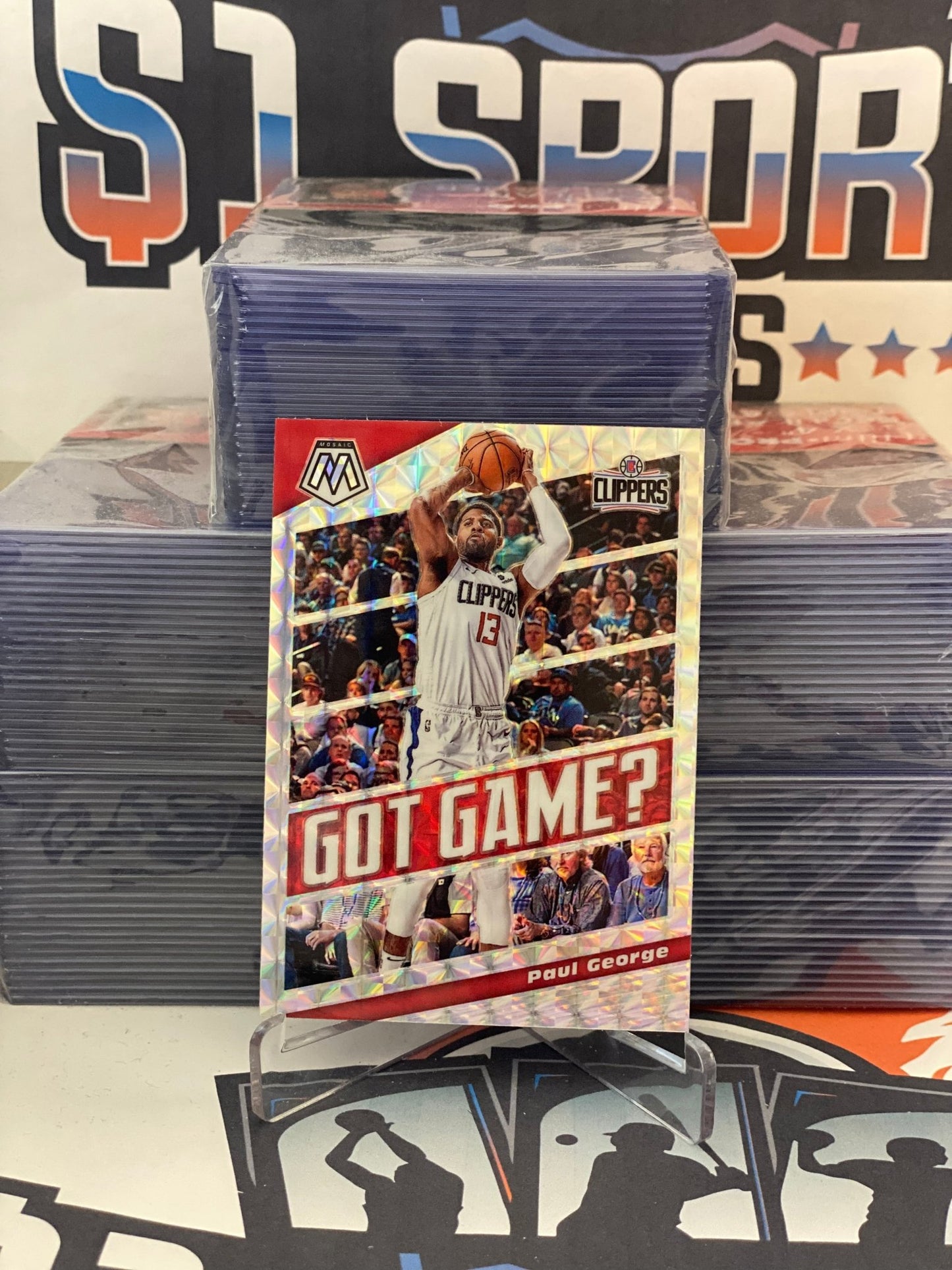 2019 Panini Mosaic (Mosaic Prizm, Got Game?) Paul George #3
