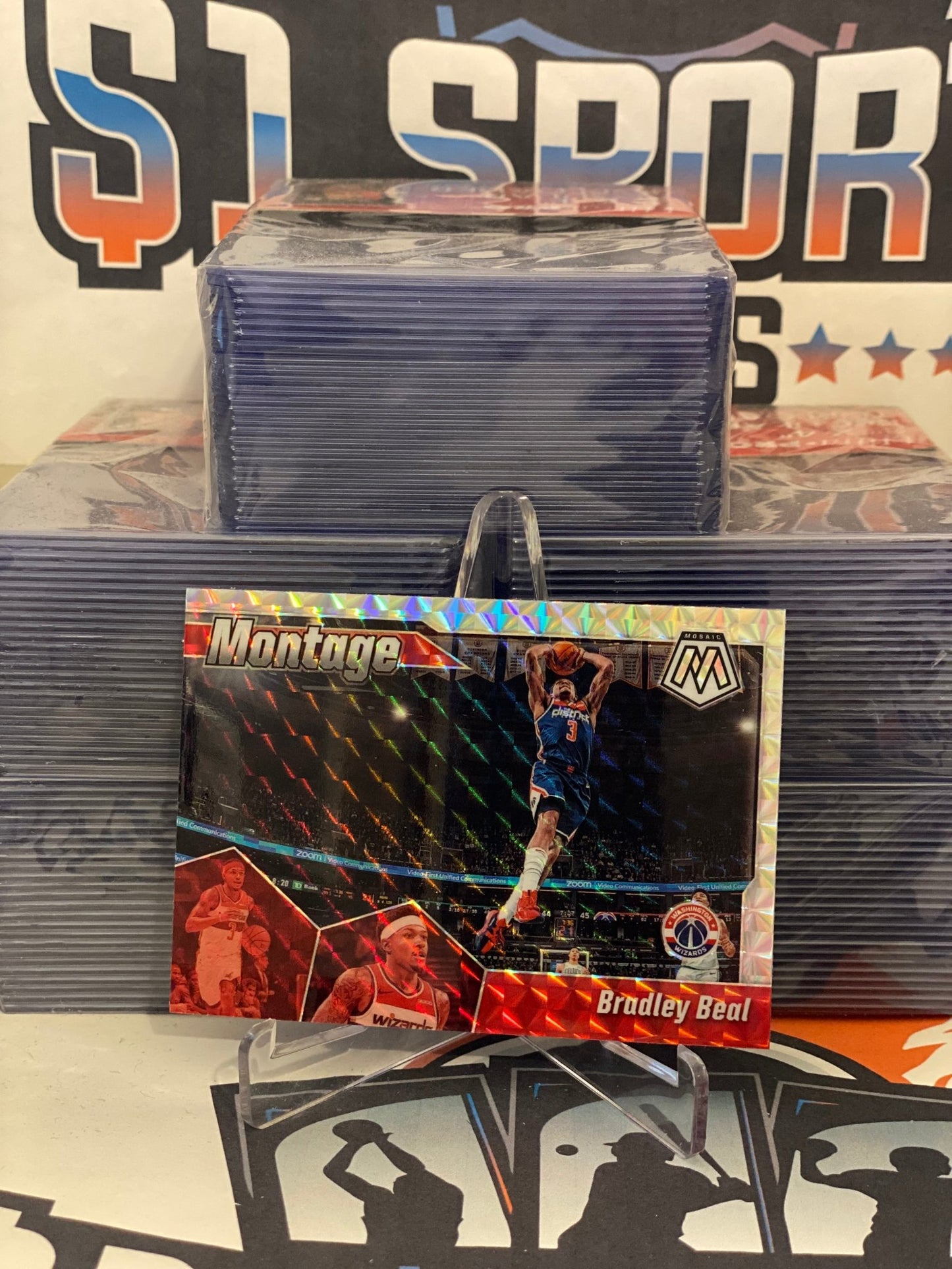 2019 Panini Mosaic (Mosaic Prizm, Montage) Bradley Beal #9