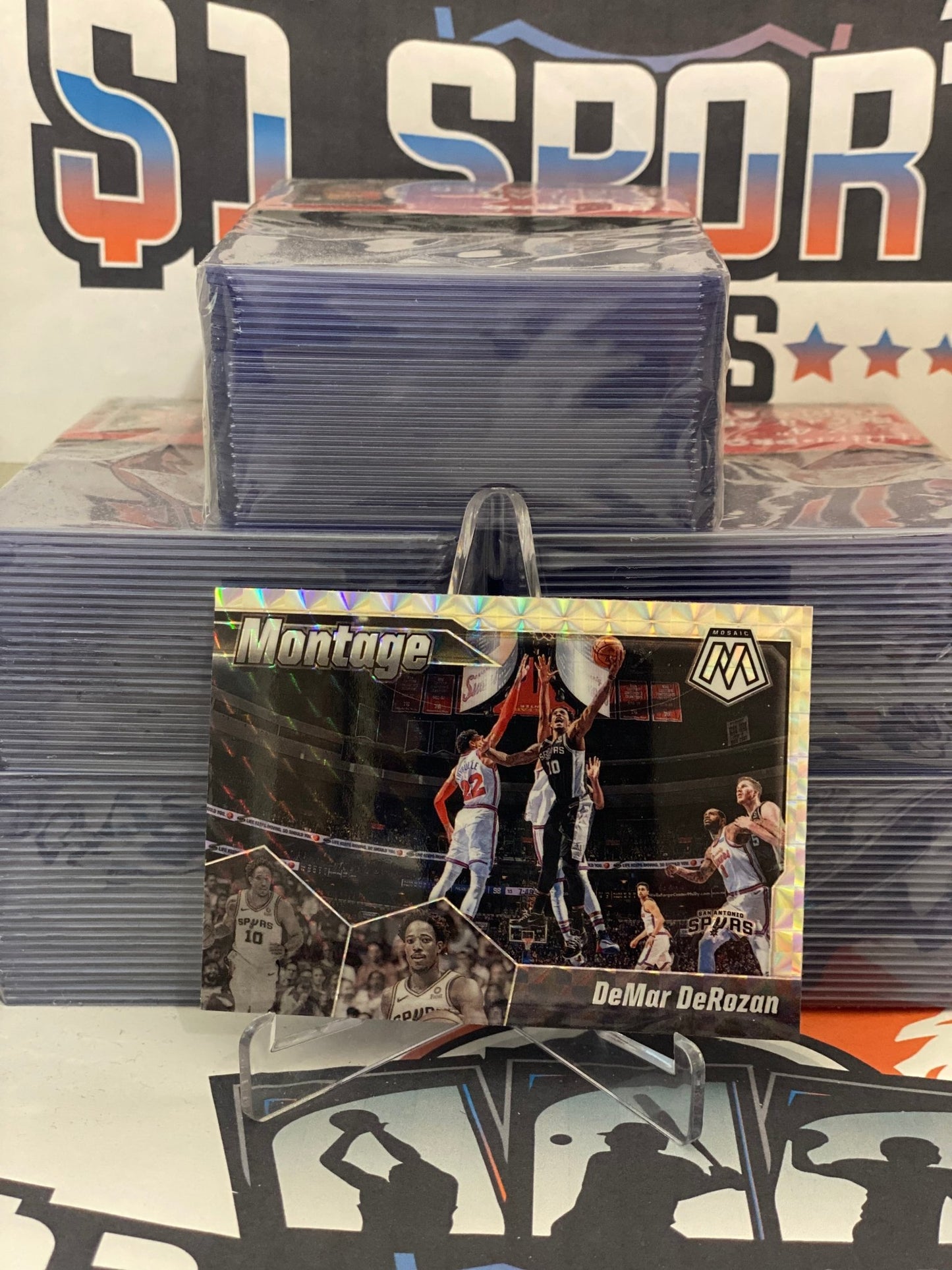 2019 Panini Mosaic (Mosaic Prizm, Montage) DeMar DeRozan #3