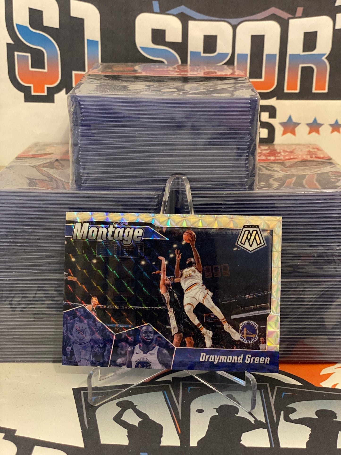 2019 Panini Mosaic (Mosaic Prizm, Montage) Draymond Green #5
