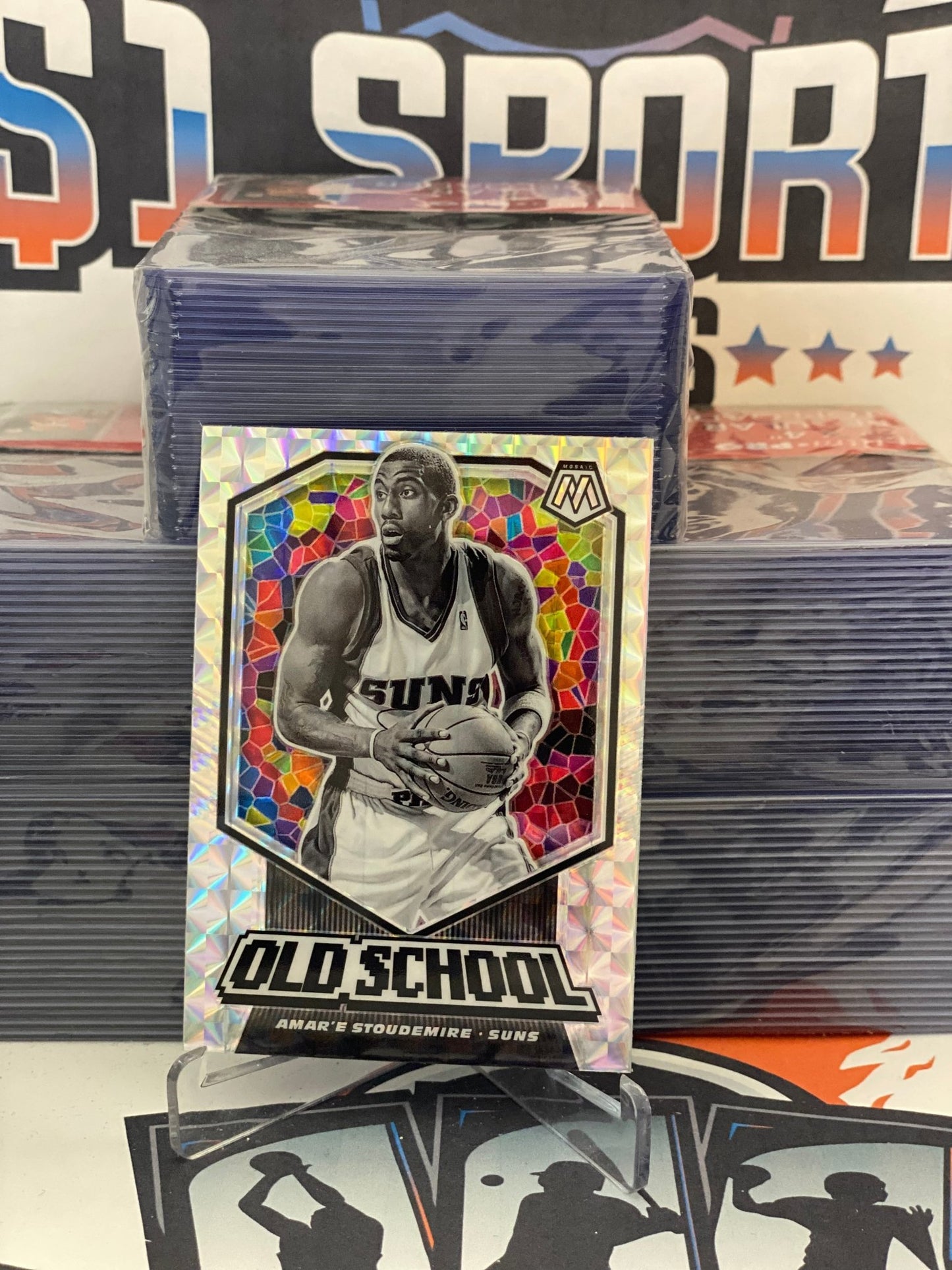 2019 Panini Mosaic (Mosaic Prizm, Old School) Amar'e Stoudemire #15