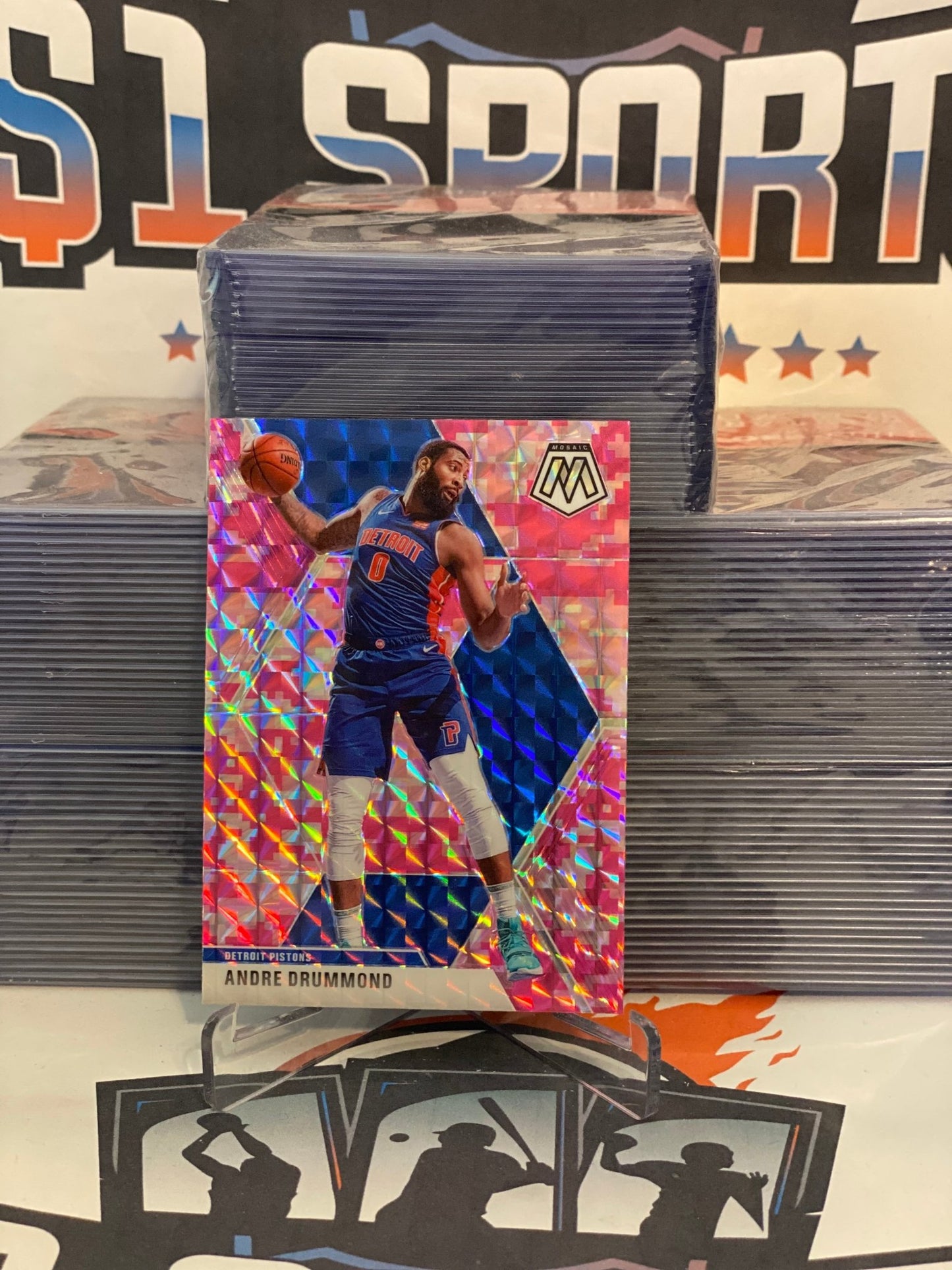 2019 Panini Mosaic (Pink Camo Prizm) Andre Drummond #17