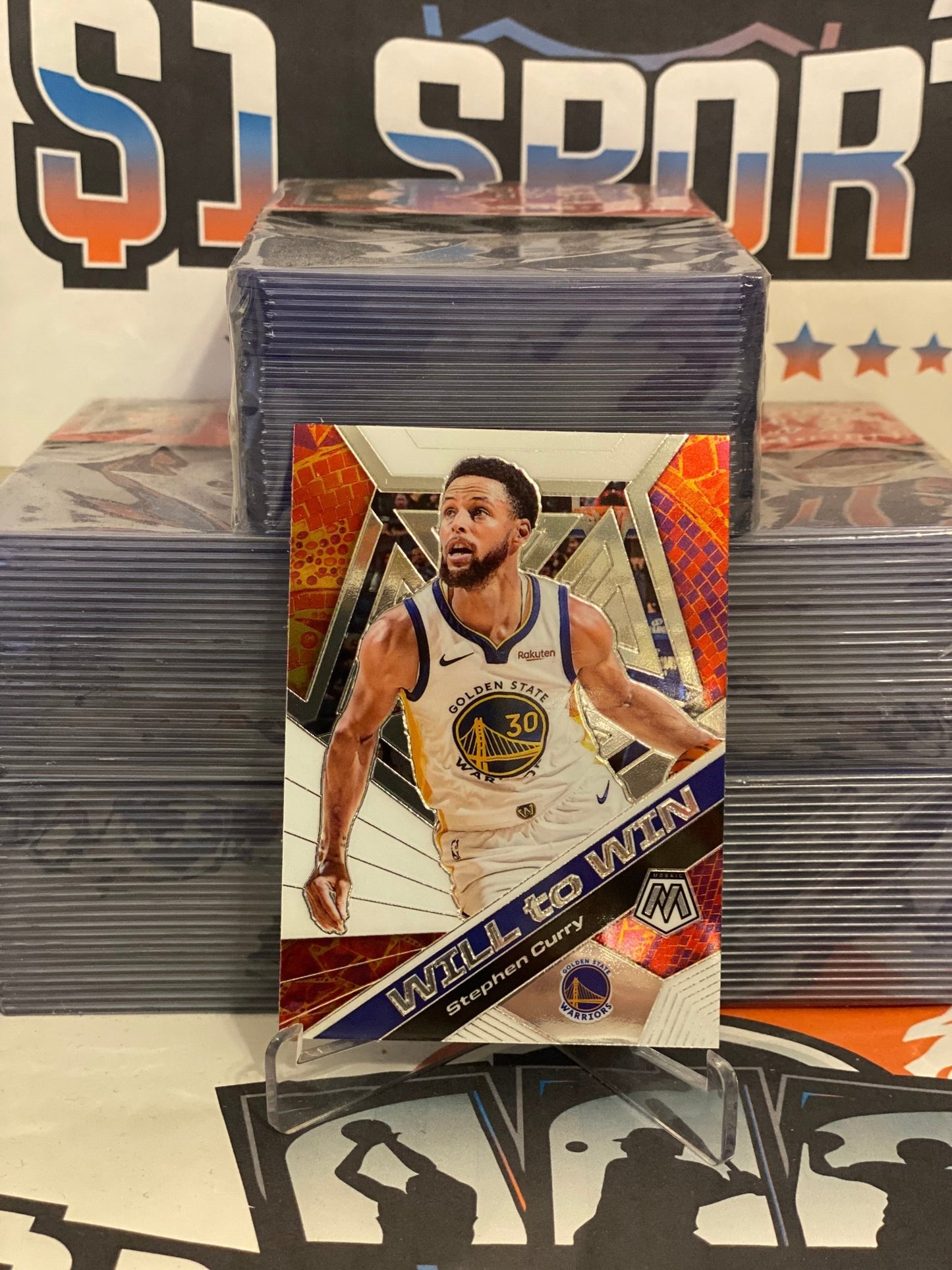 2019 Panini Mosaic (Will to Win) Stephen Curry #14