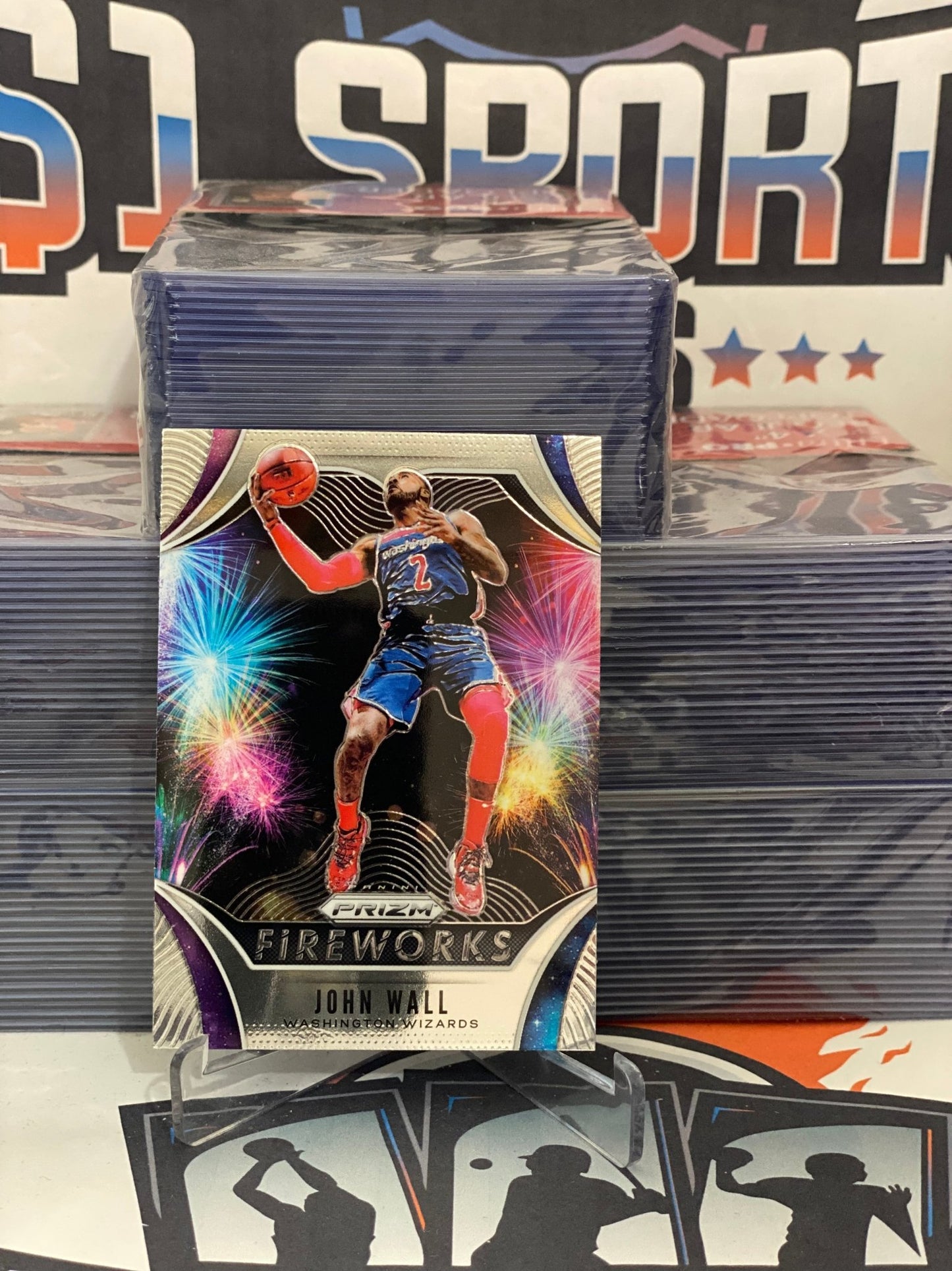 2019 Panini Prizm (Fireworks) John Wall #16