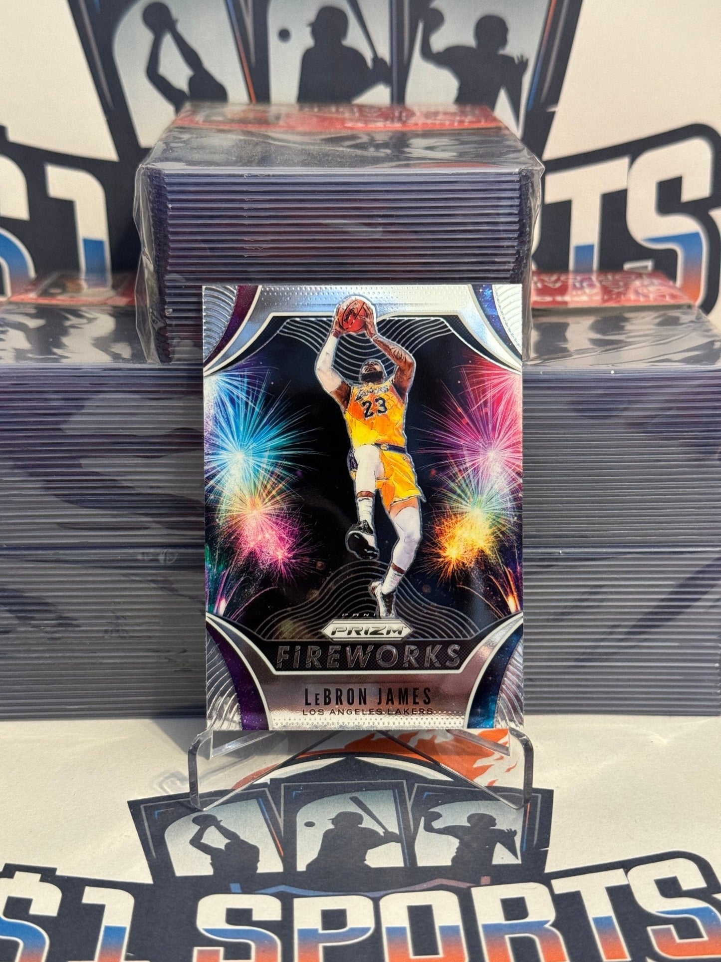 2019 Panini Prizm (Fireworks) LeBron James #2