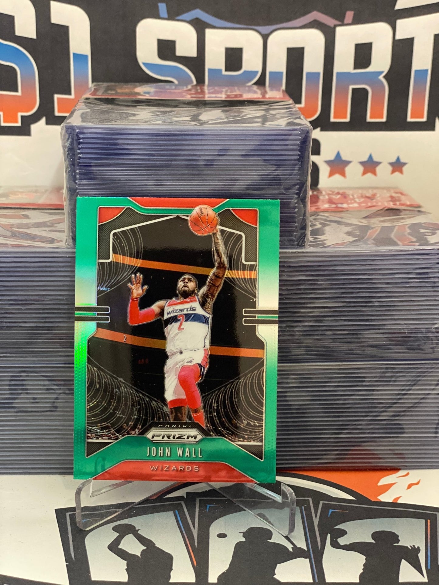 2019 Panini Prizm (Green Prizm) John Wall #181