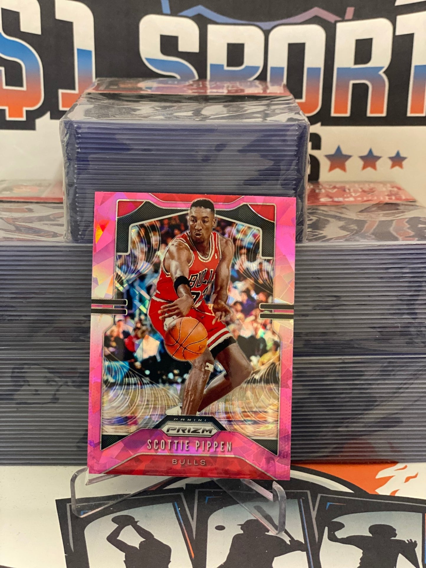 2019 Panini Prizm (Pink Ice Prizm) Scottie Pippen #10