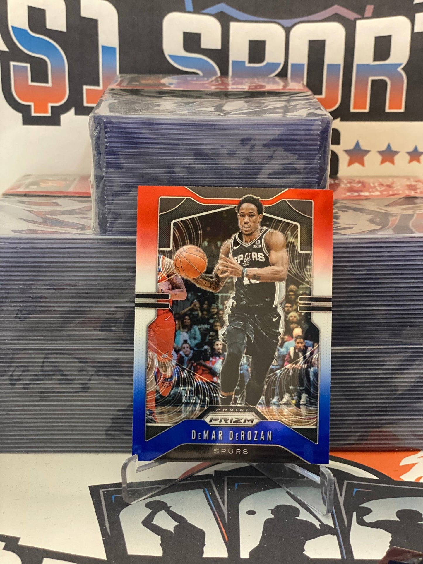 2019 Panini Prizm (Red White Blue Prizm) DeMar DeRozan #134