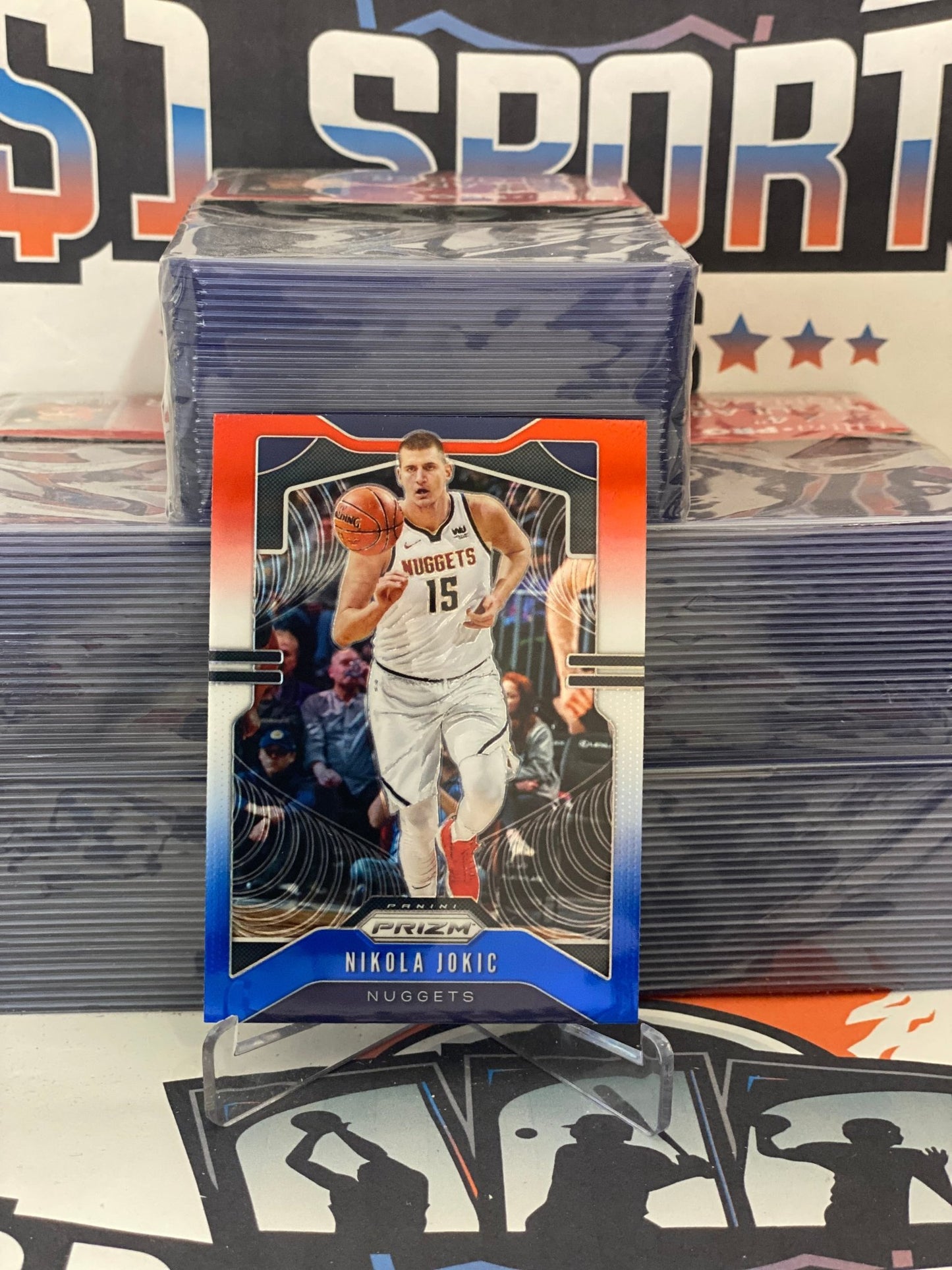 2019 Panini Prizm (Red White Blue Prizm) Nikola Jokic #84