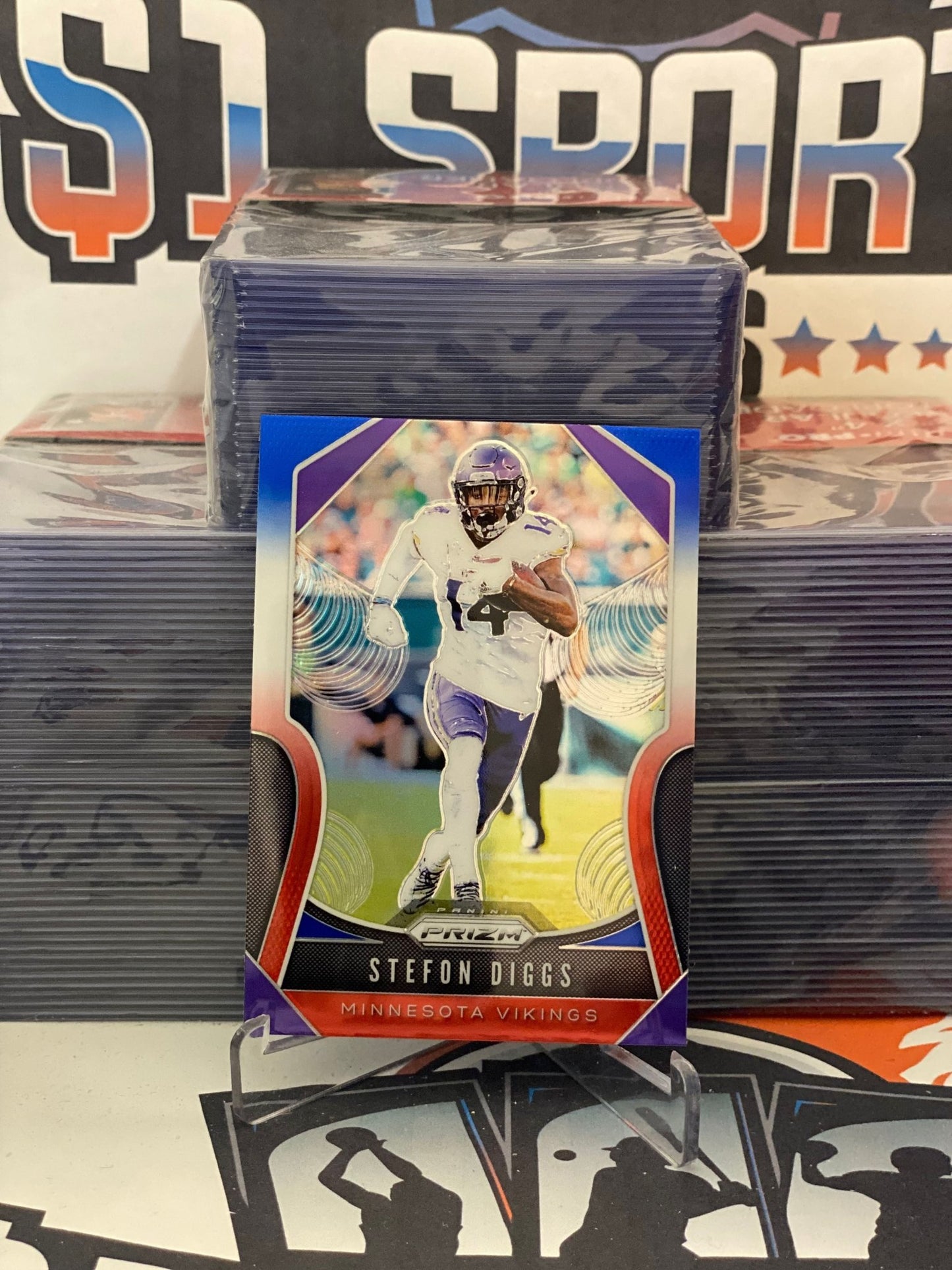 2019 Panini Prizm (Red White Blue Prizm) Stefon Diggs #125