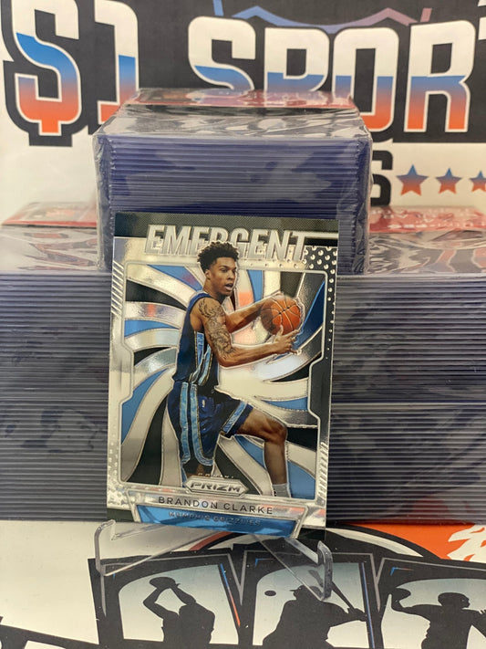2019 Panini Prizm (Silver Prizm, Instant Impact) Brandon Clarke Rookie #24