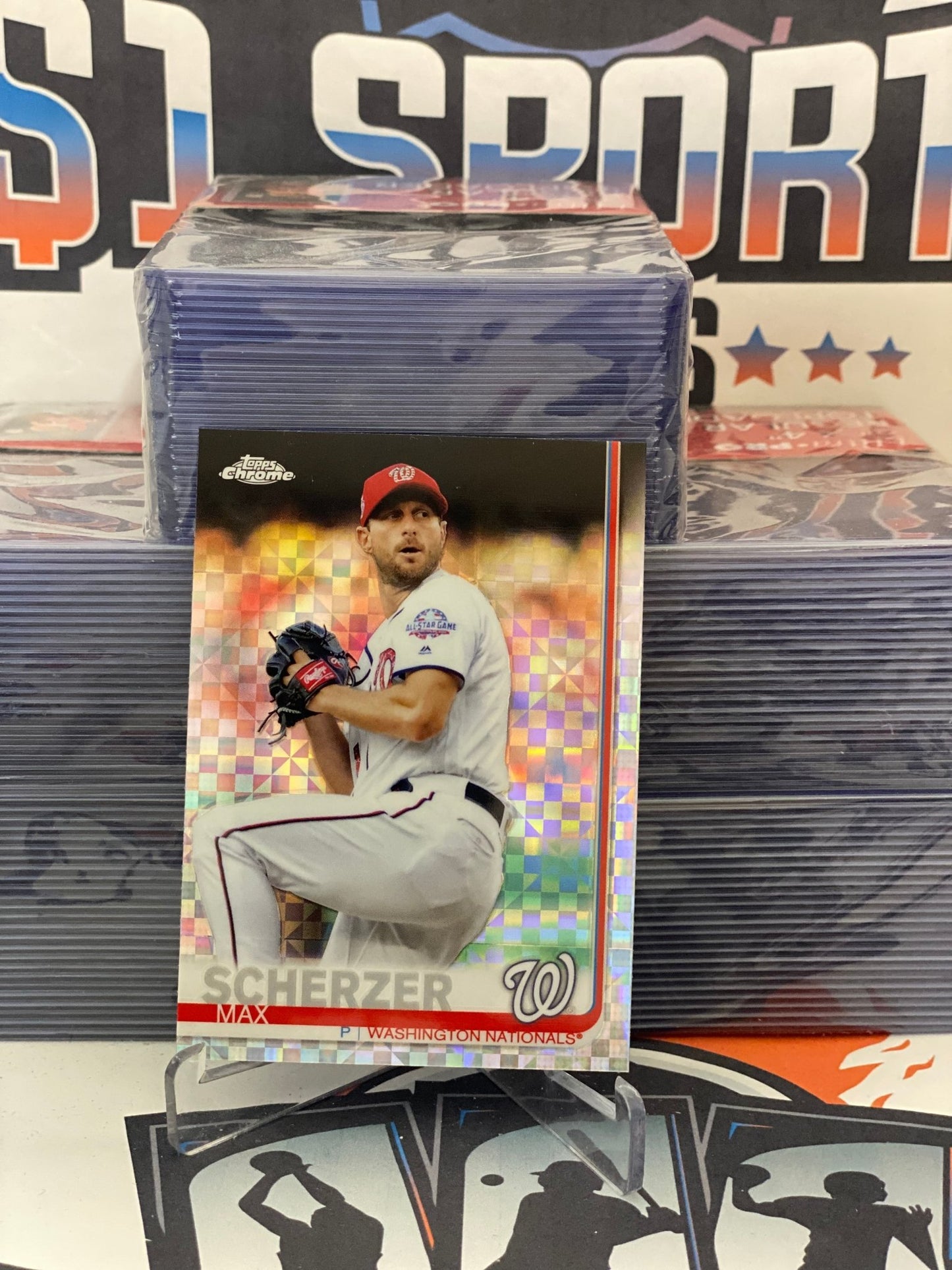 2019 Topps Chrome (X-Fractor Refractor) Max Scherzer #140