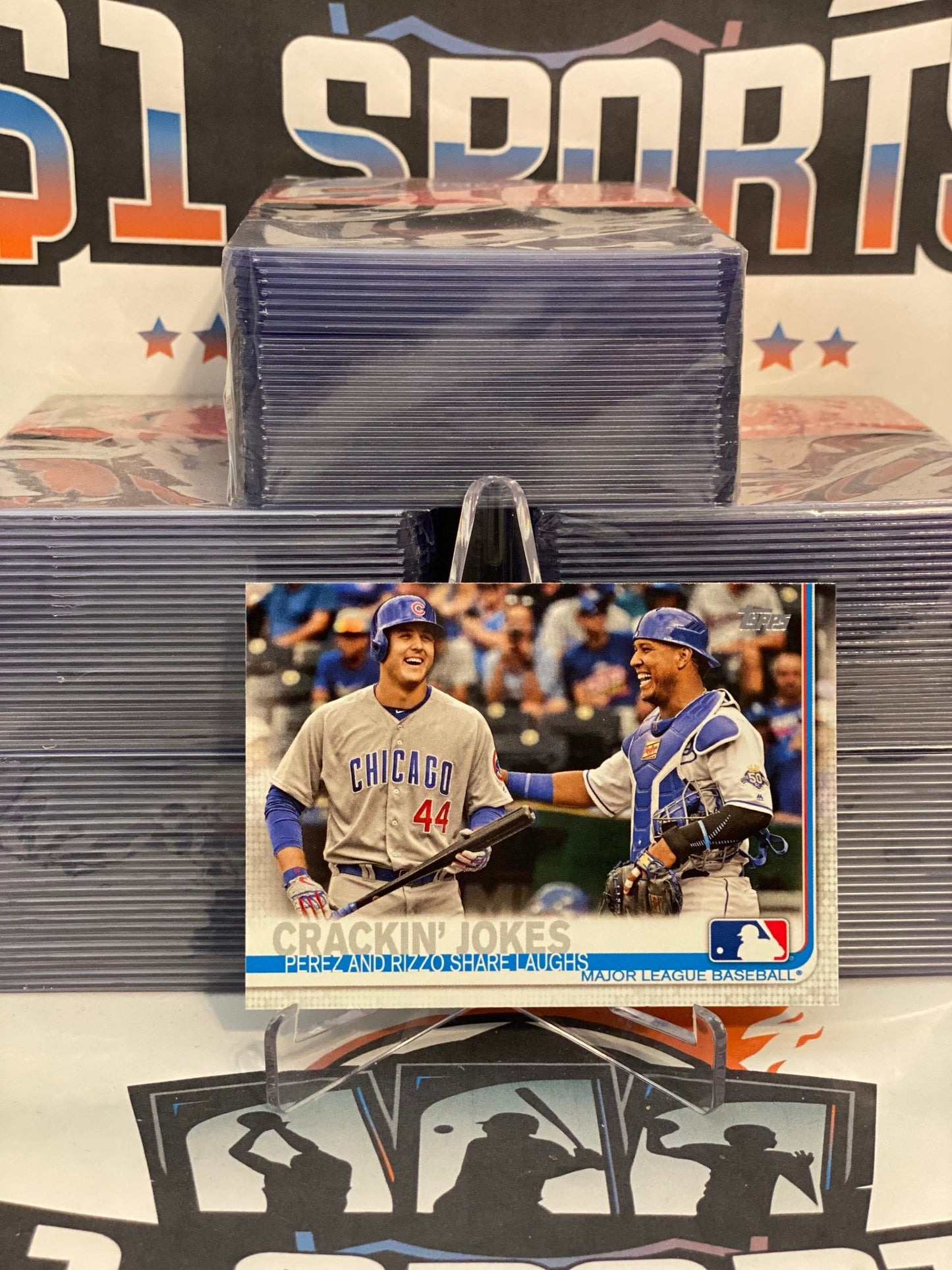 2019 Topps (Crackin' Jokes) Salvador Perez & Anthony Rizzo #12
