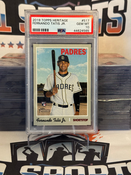 2019 Topps Heritage Fernando Tatis Jr. Rookie #517 - PSA 10