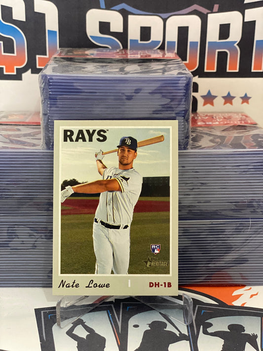 2019 Topps Heritage Nate Lowe Rookie #604