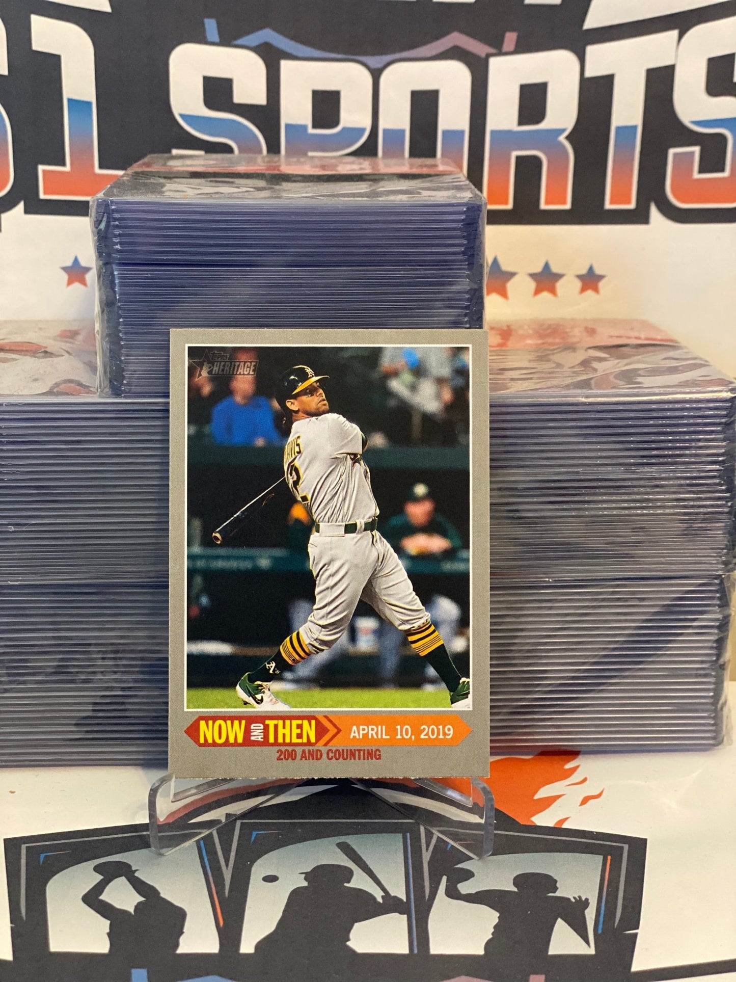 2019 Topps Heritage (Now & Then) Khris Davis #NT-9