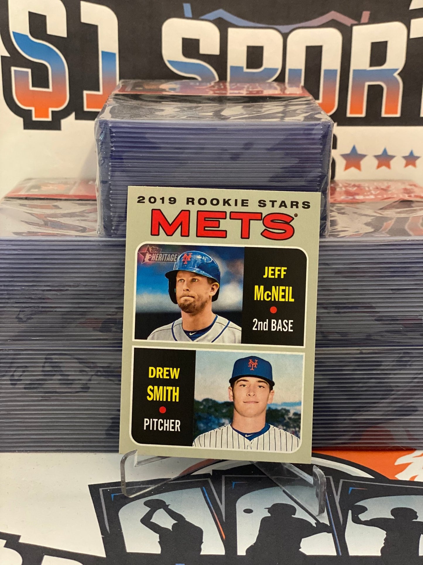 2019 Topps Heritage (Rookie Stars) Jeff McNeil & Drew Smith #348