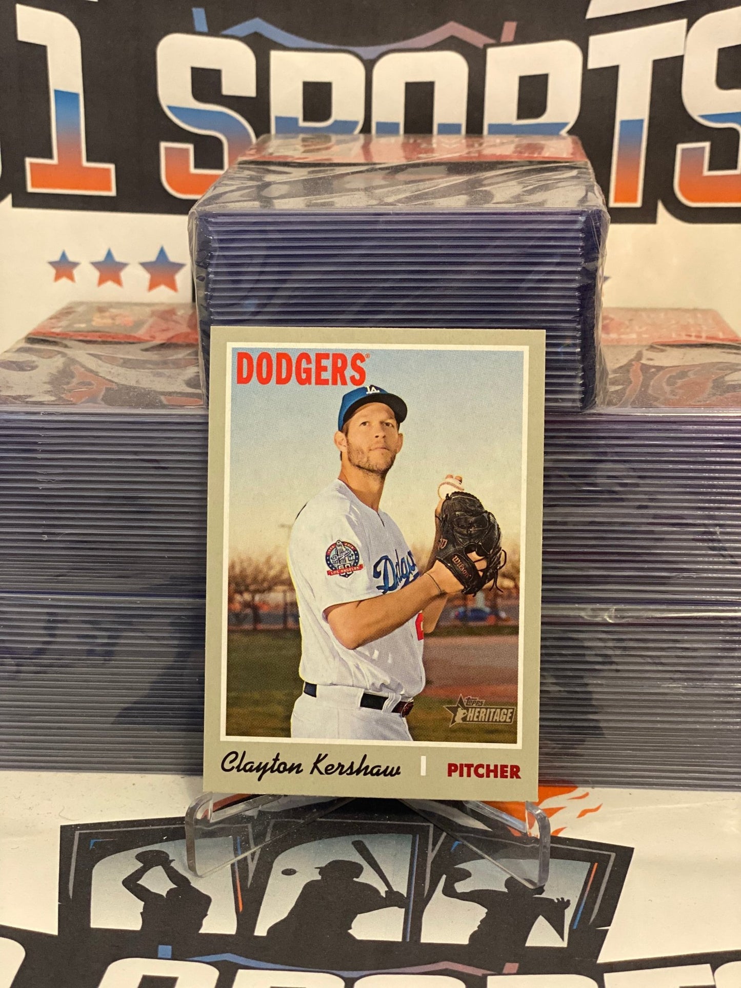 2019 Topps Heritage (Short Print) Clayton Kershaw #490