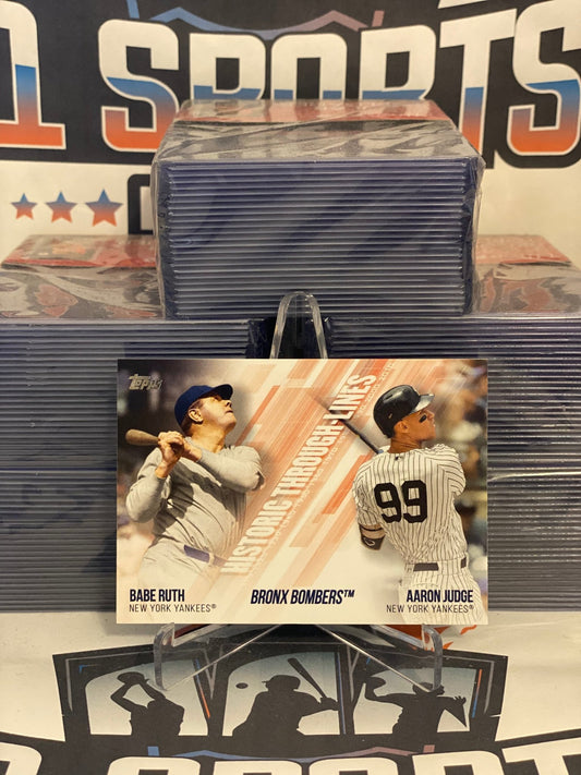 2019 Topps (Historic Through-Lines) Babe Ruth & Aaron Judge #HTL-6
