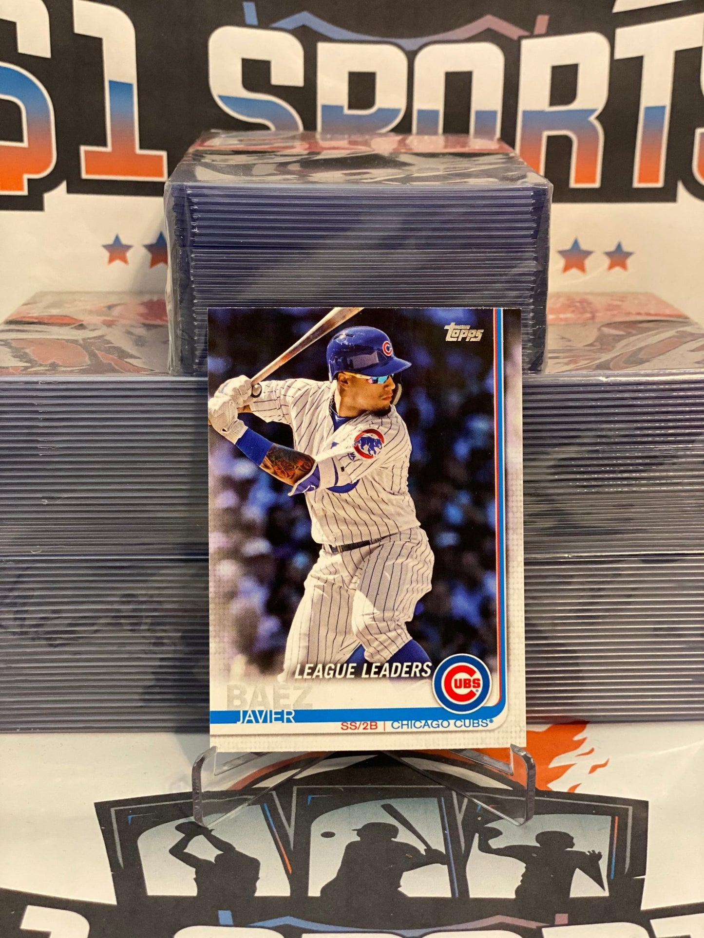 2019 Topps (League Leaders) Javier Baez #90