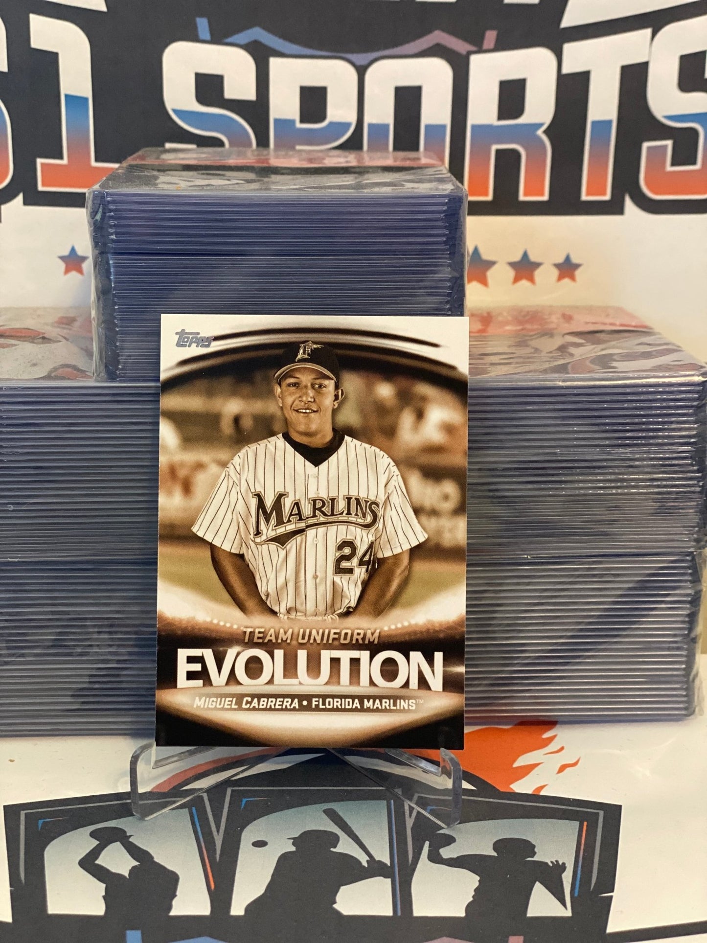 2019 Topps (Team Uniform Evolution) Miguel Cabrera & Lewis Brinson #EL-2