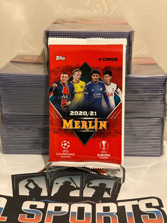2020-21 Topps Merlin UEFA Champions League Soccer Retail Pack
