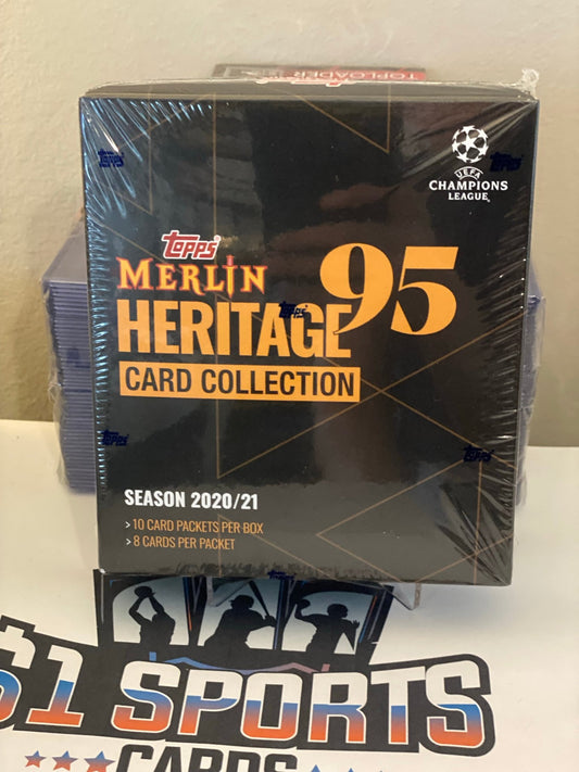 2020-21 Topps UEFA Merlin 95 Heritage Soccer Hobby Box