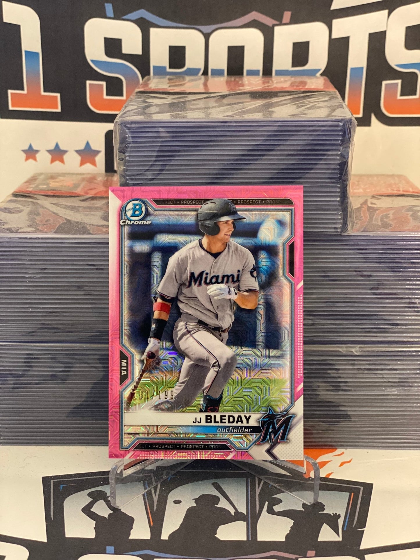 2020 Bowman Chrome Prospects (Fuscia Refractor 181/199) JJ Bleday #BCP-200