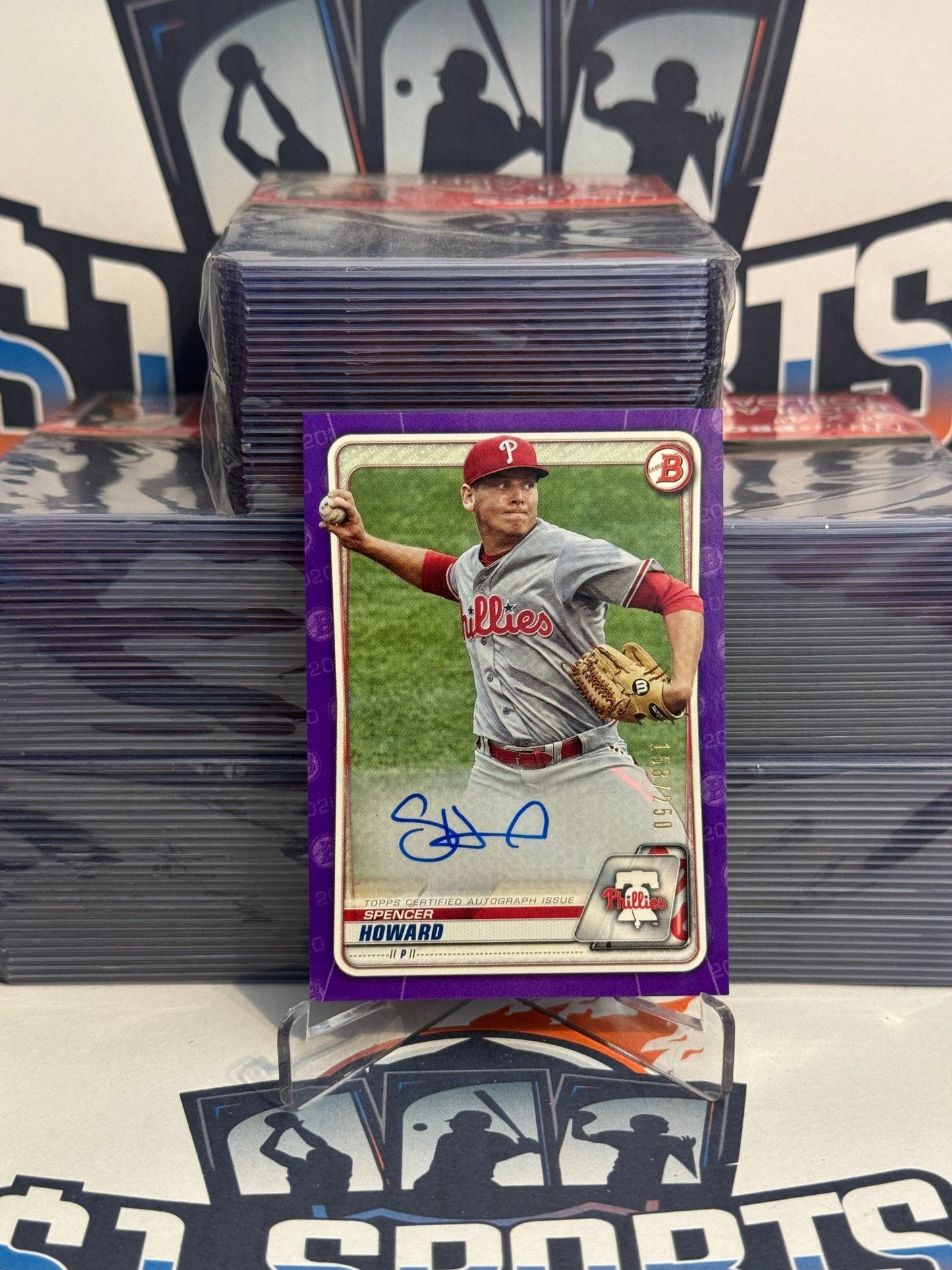 2020 Bowman Prospects (Purple 158/250) Spencer Howard #PA-SH