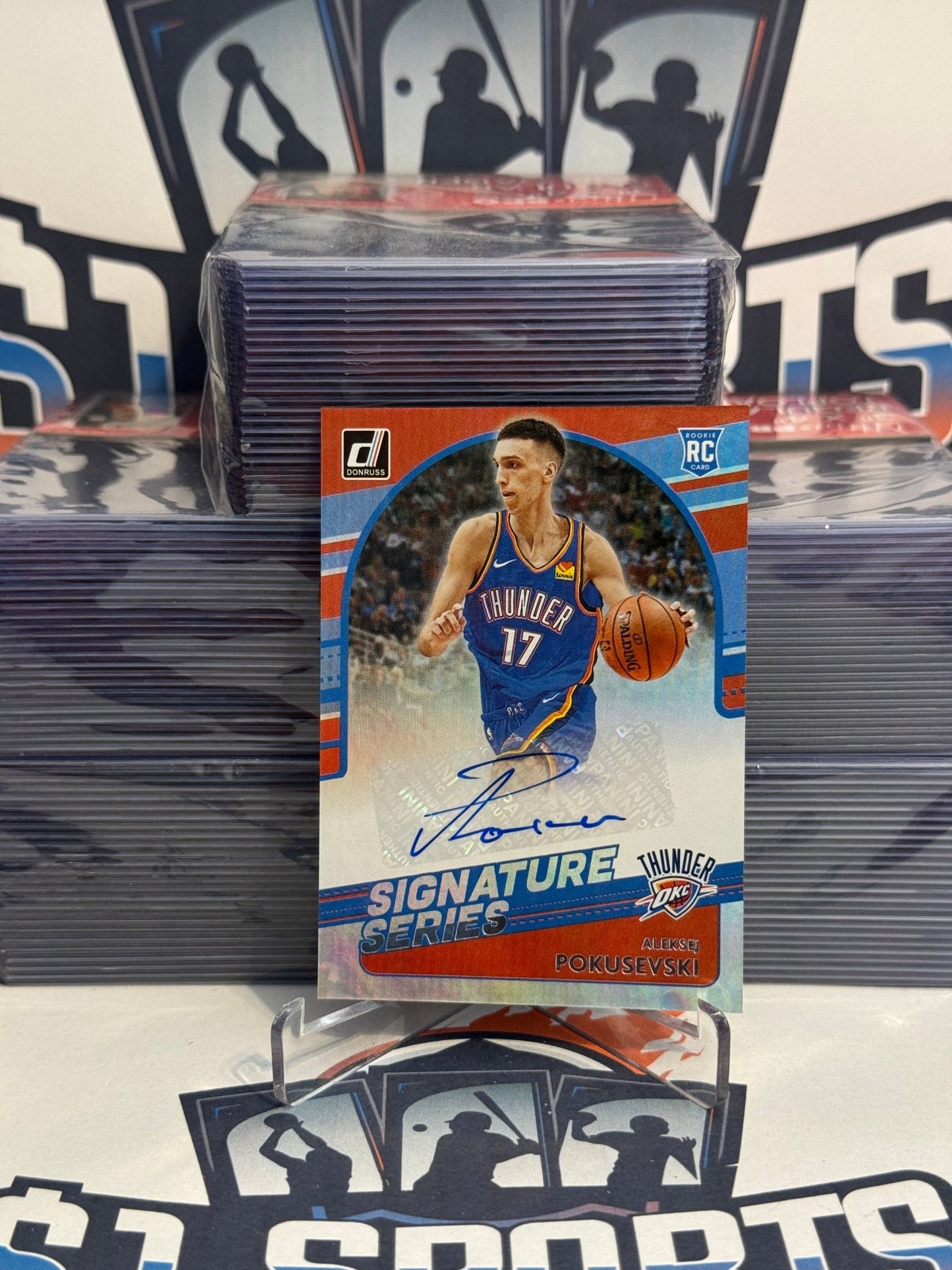 2020 Donruss (Foil, Signature Series) Alejsej Pokysevski Rookie #SG-APK