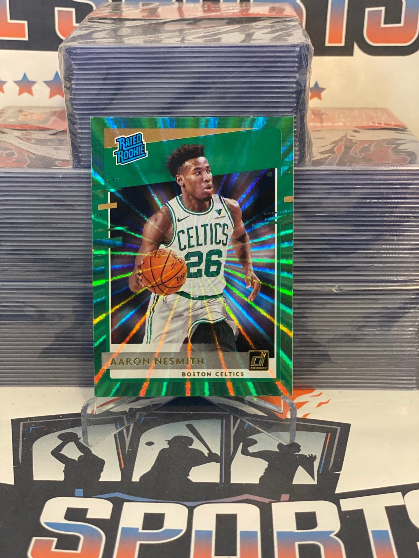 2020 Donruss (Green Laser, Rated Rookie) Aaron Nesmith #232