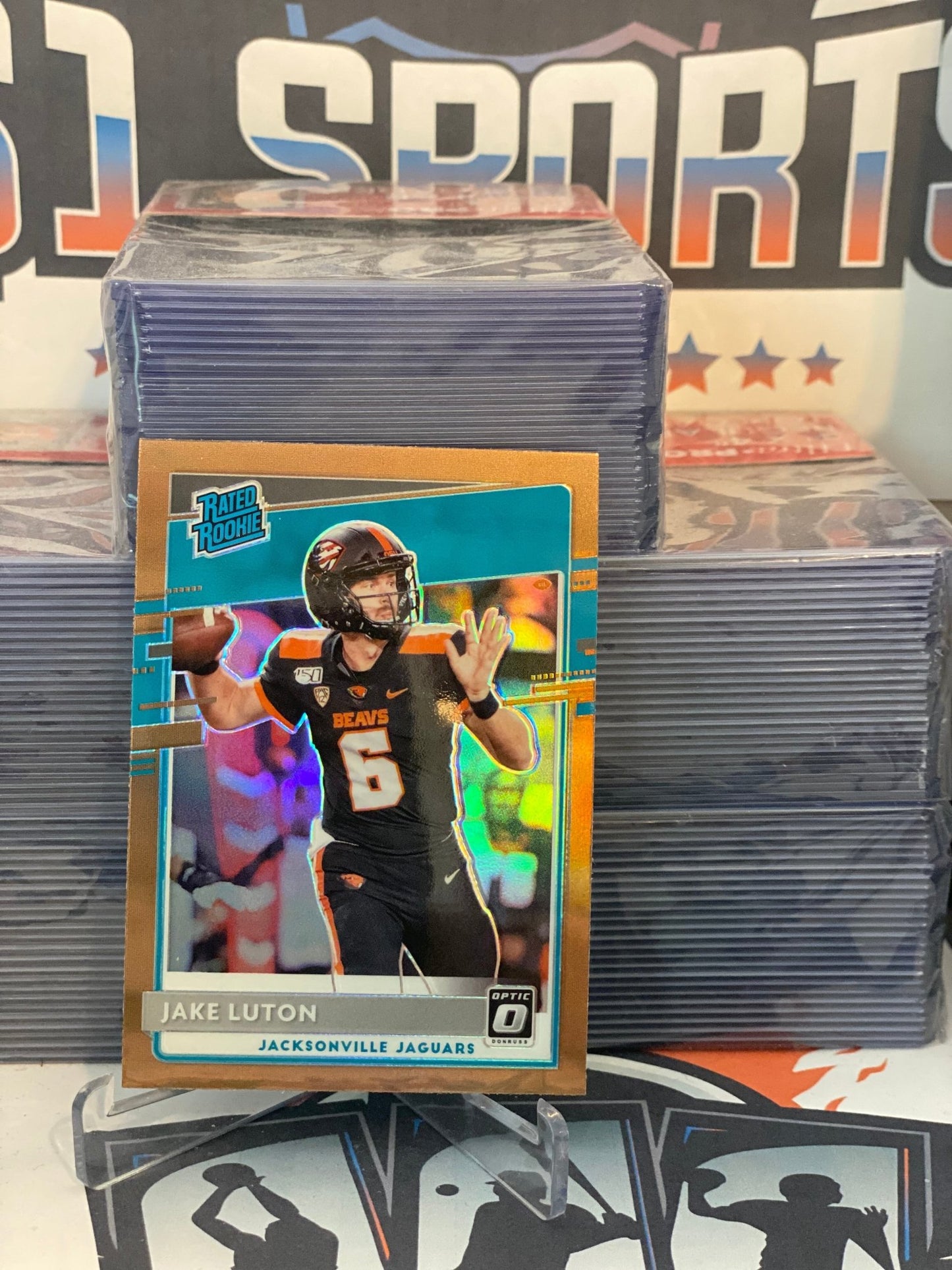 2020 Donruss Optic (Bronze Prizm, Rated Rookie) Jake Luton #194