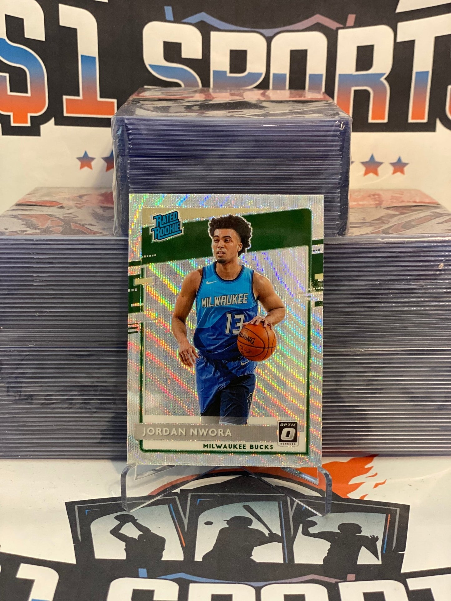 2020 Donruss Optic (Fanatics Prizm, Rated Rookie) Jordan Nwora #189