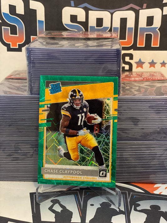 2020 Donruss Optic (Green Velocity Prizm, Rated Rookie) Chase Claypool #177