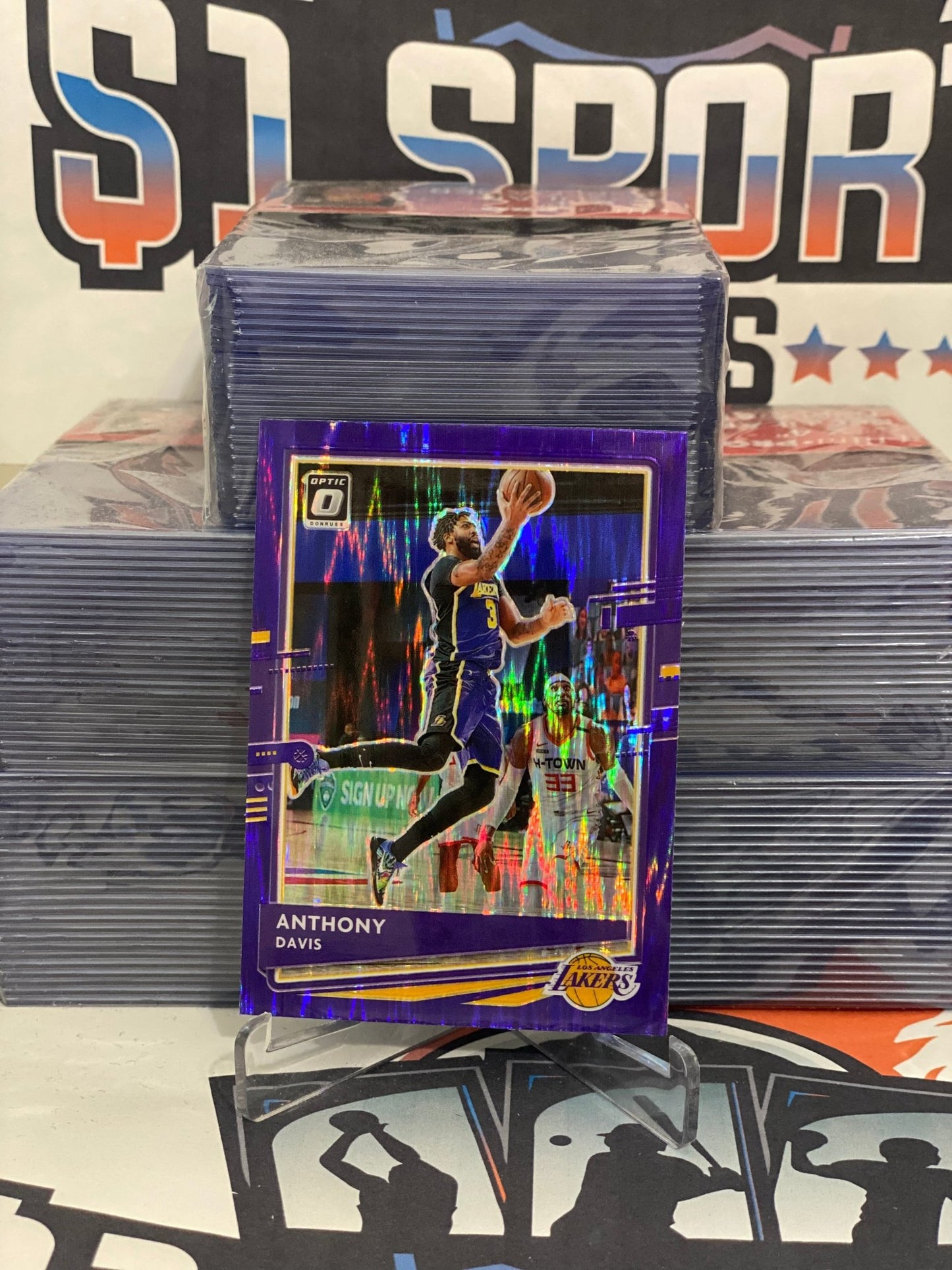 2020 Donruss Optic (Purple Flash Prizm) Anthony Davis #42