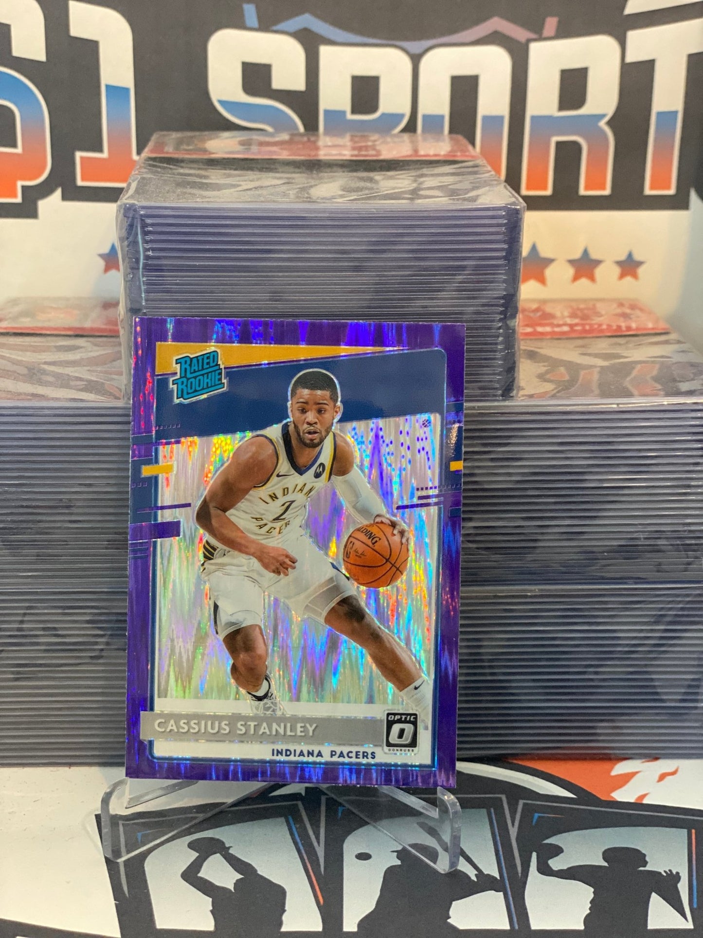 2020 Donruss Optic (Purple Flash Prizm, Rated Rookie) Cassius Stanley #199