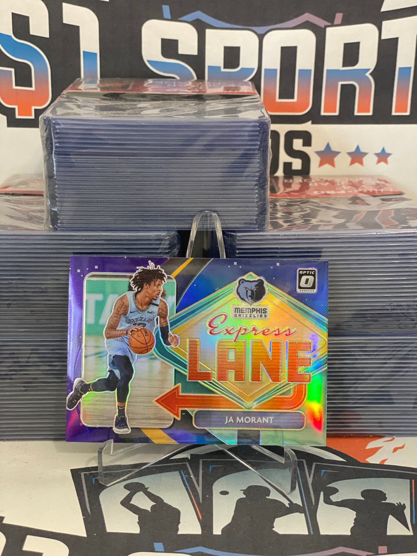 2020 Donruss Optic (Purple Prizm, Express Lane) Ja Morant #12
