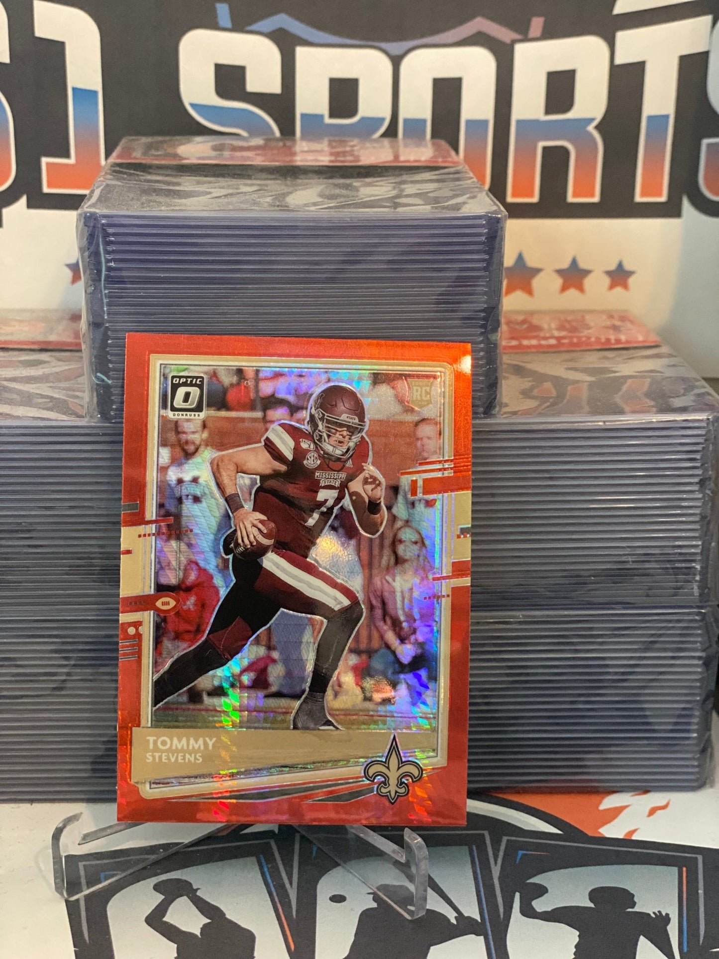 2020 Donruss Optic (Red Hyper Prizm) Tommy Stevens Rookie #149