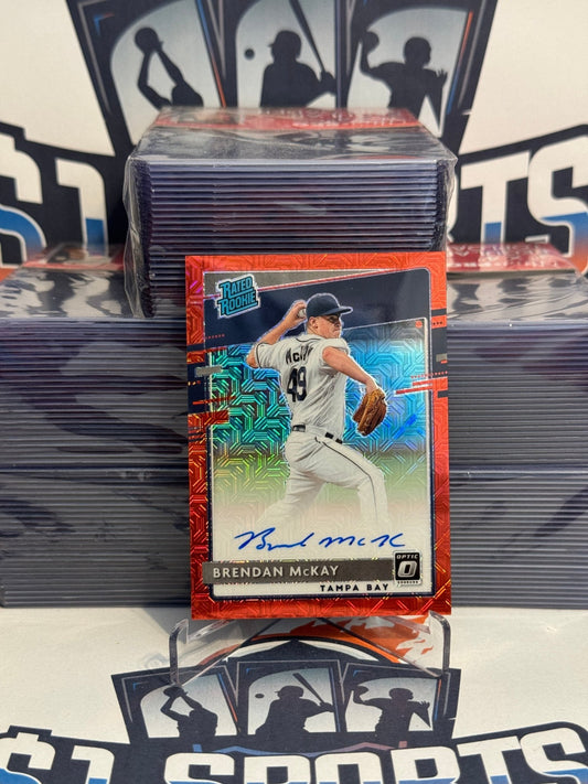 2020 Donruss Optic (Red Mojo Prizm, Rated Rookie 69/99) Brendan McKay #RRS-BM