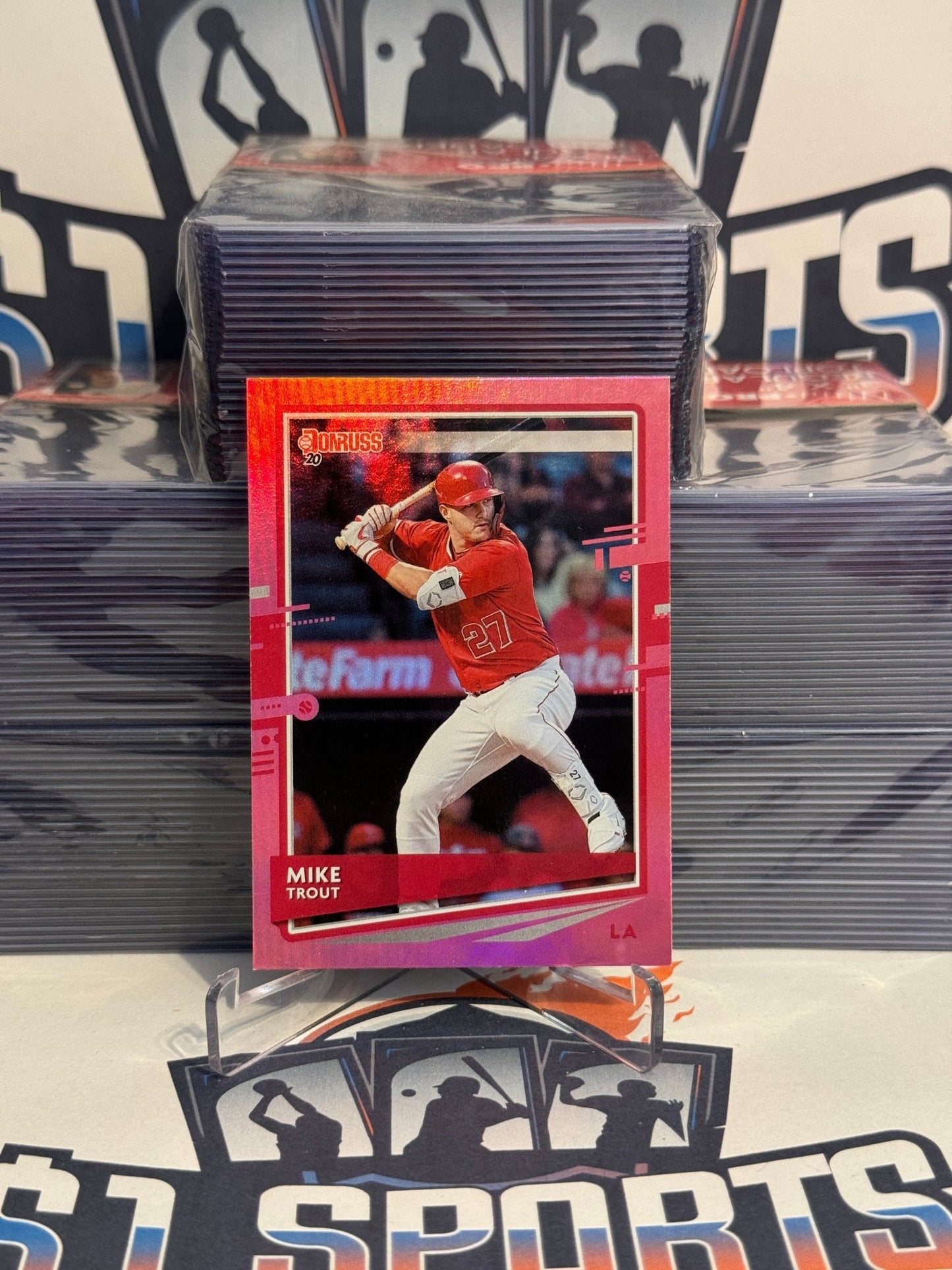 2020 Donruss (Pink Foil) Mike Trout #129