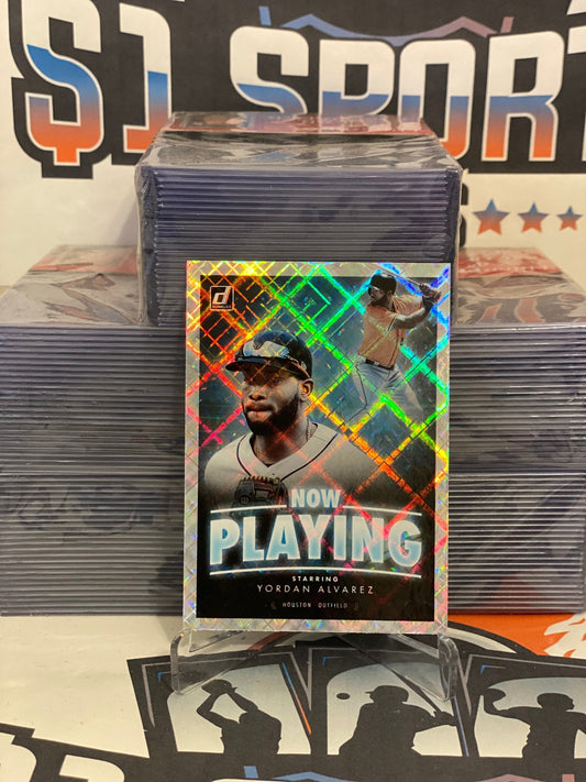2020 Donruss (Vector Foil, Now Playing) Yordan Alvarez Rookie #NP-4
